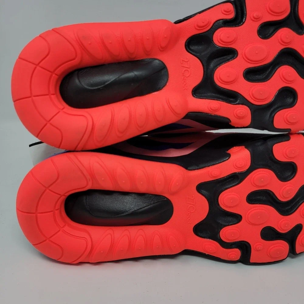 Nike Air Max 270 React‎ Athletic Shoes Black/Pink/Blue Size 4.5Y CT1579-001